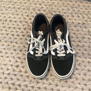 Black and white womens Vans sneakers